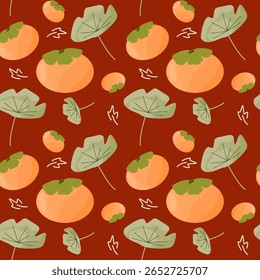 Autumn season theme for seamless pattern