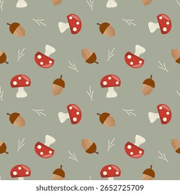 Autumn season theme for seamless pattern