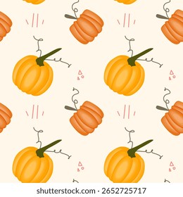 Autumn season theme for seamless pattern