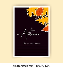 Autumn season typography with creative deisgn vector 