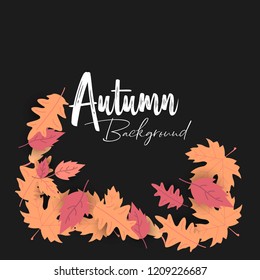 Autumn season typography with creative deisgn vector 