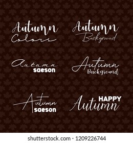 Autumn season typography design vector 
