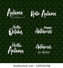 Autumn season typography design vector 