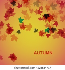 Autumn seasonal background eps10, vector illustration