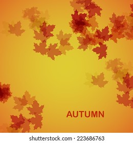 Autumn seasonal background eps10, vector illustration