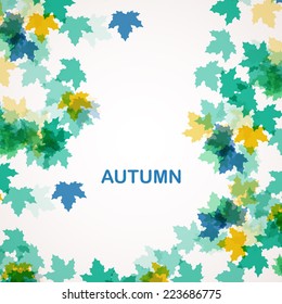 Autumn seasonal background eps10, vector illustration