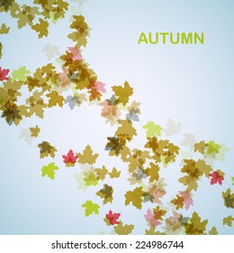 Autumn seasonal background eps10, vector illustration