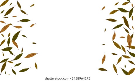 Autumn seasonal background with orange and brown color leaves vector design