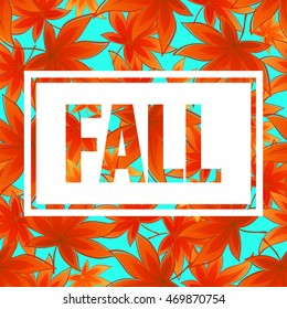 Autumn seasonal banner design. Fall leaf. Vector illustration