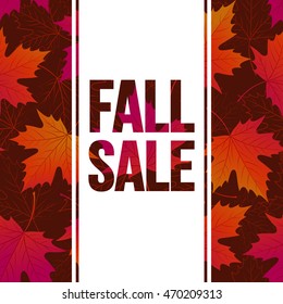 Autumn seasonal banner design. Fall leaf. Vector illustration EPS10