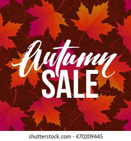 Autumn seasonal banner design. Fall leaf. Vector illustration EPS10