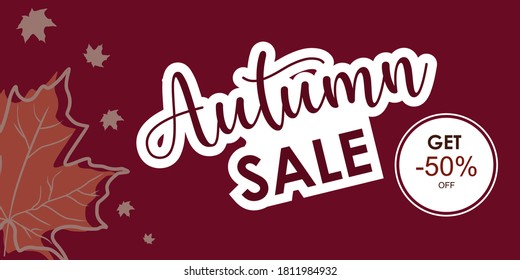 Autumn seasonal big sale, special offer concepts. seasonal background for advertising