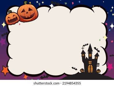 autumn seasonal event halloween frame background
