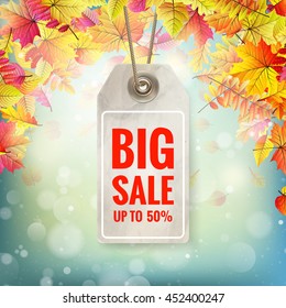 Autumn seasonal sale label. EPS 10 vector file included