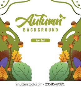 Autumn Seasons Vector Illustration Background