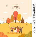 autumn sentimental frame illustration. Web-Banner