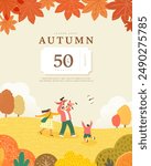 autumn sentimental frame illustration. Web-Banner
