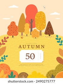 autumn sentimental frame illustration. Web-Banner
