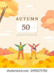 autumn sentimental frame illustration. Web-Banner
