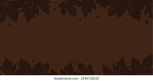 Autumn serene vector background with leaves