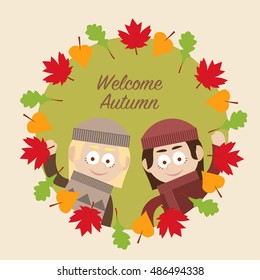 Autumn series illustration concept design.