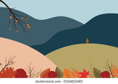 Sessão de outono ornamento vetor fundo realista folhas