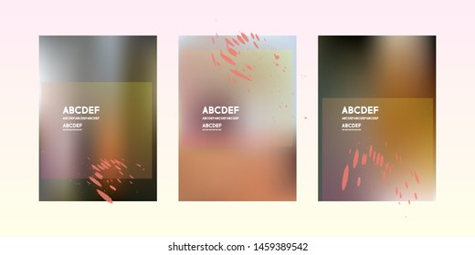 Autumn set of background abstract vector banners posters