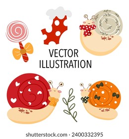 Autumn set, autumn clip art, collection of design elements with leaves, pumpkins, cute animals, mushroom, floral and others. Hand drawn vector illustration.