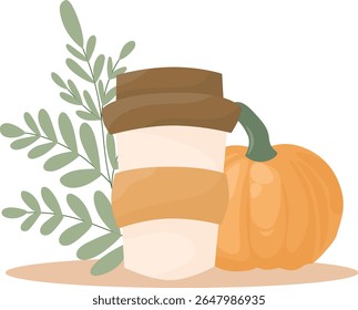 Conjunto de otoño, lindos objetos de temporada dibujados a mano. Ilustración vectorial de estilo plano