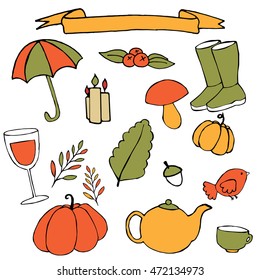 autumn set. Doodle