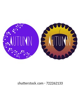 Autumn set of elements