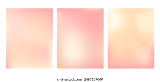 Autumn set gradient backgrounds. Vector illustration.