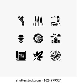 autumn set icon vector illustration