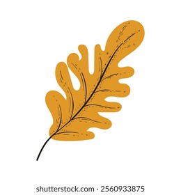 Autumn set of plants leaves. Flat style. Isolated on monochrome background. Vector illustration. Perfect for autumn designs. Halloween. Thanksgiving day.