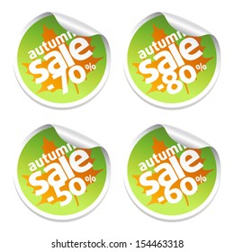 Autumn set  sale  with stickers