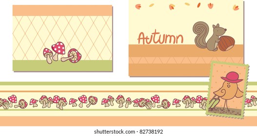 autumn set for scrap booking
