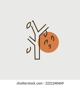 Herbstschatzen, Baumvektorsymbol
