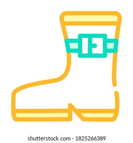 autumn shoe color icon vector. autumn shoe sign. isolated symbol illustration