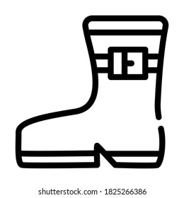 vector de icono de línea de zapata de otoño. signo de zapato de otoño. símbolo de contorno aislado ilustración negra