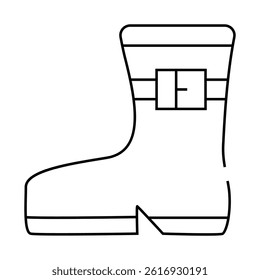 autumn shoe line icon vector. autumn shoe sign. isolated contour symbol black illustration