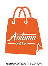 Autumn Shop Bag Sign Vector