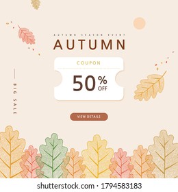 autumn shopping event illustration. Banner.
