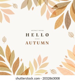 Autumn shopping event illustration. Banner. Frame.