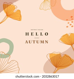 Autumn shopping event illustration. Banner. Frame.