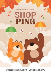 Autumn Shopping Event Template illustration