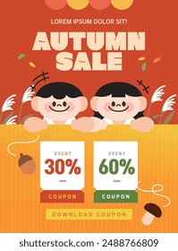 Autumn Shopping Event Template illustration