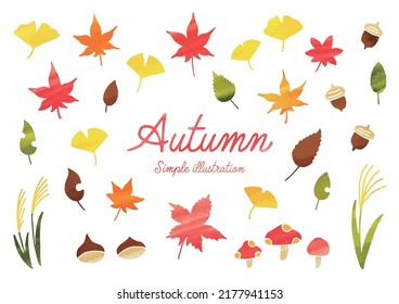 Autumn simple loose hand-drawn illustrations