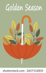 Autumn simple poster set. Autumn flyer set of designs Scandinavian mosaic. Banner autumn elements in Bauhaus style. Autumn design poster. Vector illustration.
