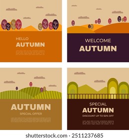 autumn simple promotion template set