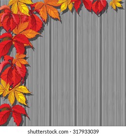 Autumn sketch with space for text. Bright autumn background for a poster, invitation or other postcard. Vector.